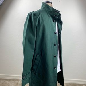 Club Monaco Forest Green 3/4 Length Rain Jacket